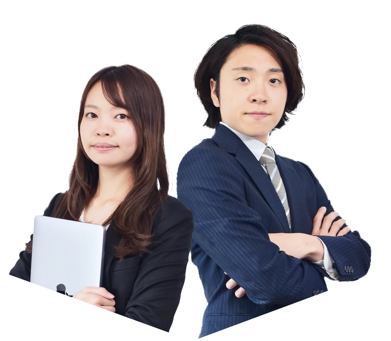 働く男性と女性
